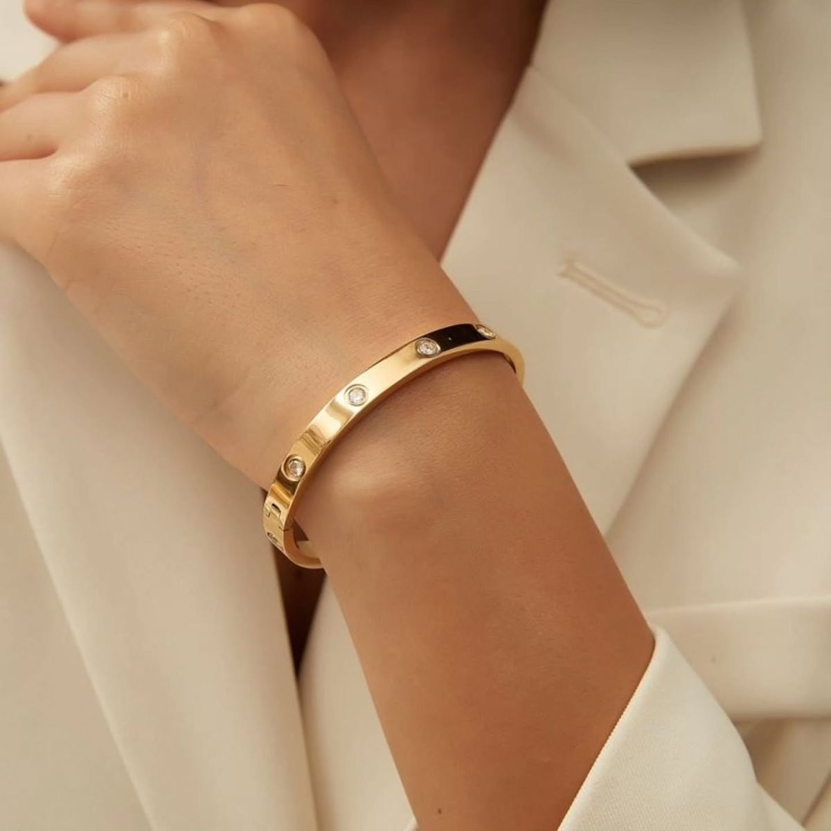 Crystal Love Bangle Bracelet