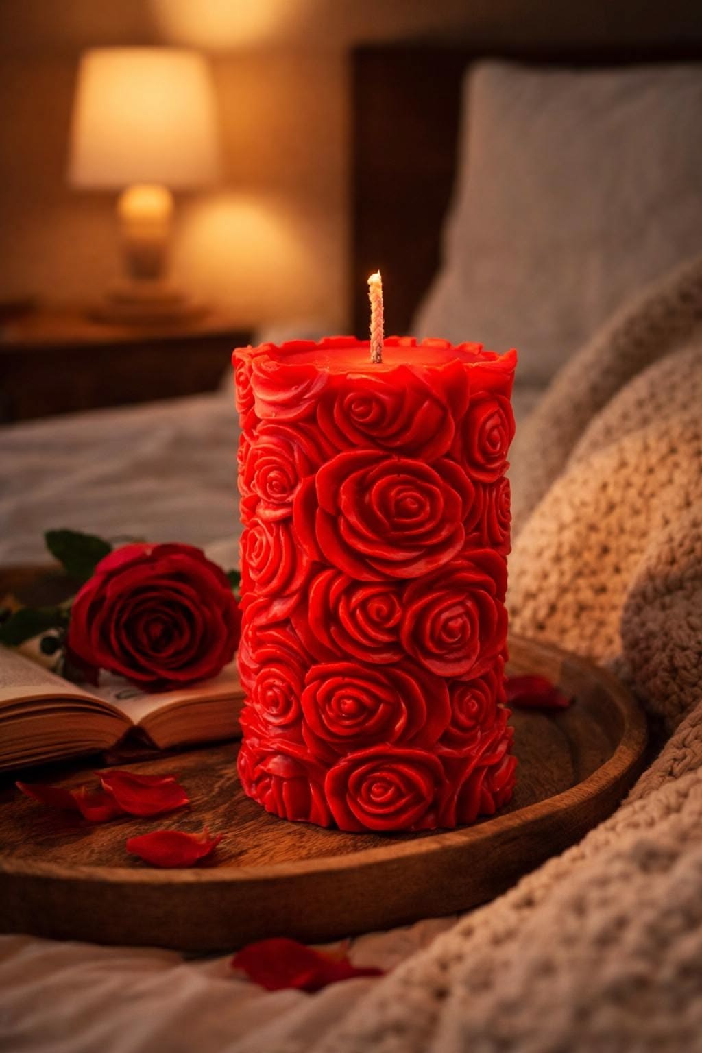 Litauraa Rose Pillar Candle