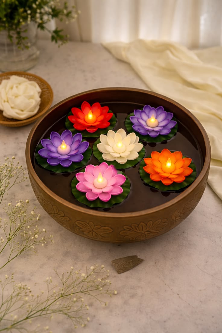 Lotus Diya Candle – Pack of 6