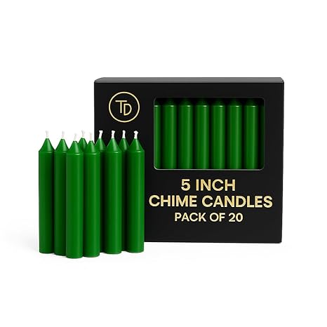 5 Inch Green Chime Candles – Pack of 20